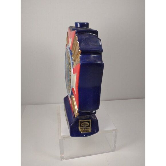 Vintage 1973 Ezra Brooks VFW Hand Decorated 24kt Gold Decanter - Picture 6 of 16